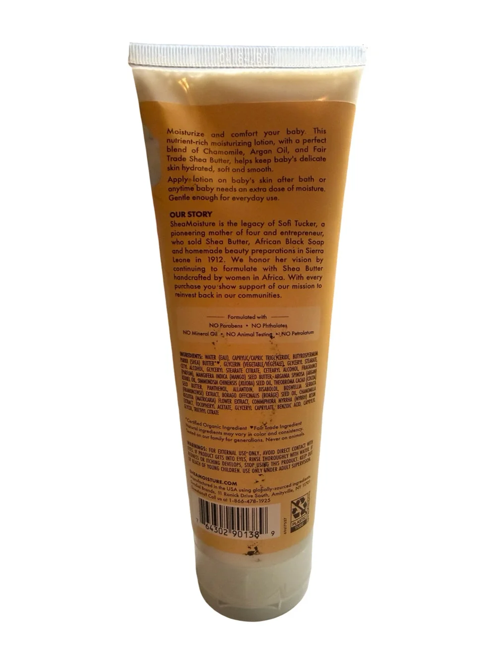 SheaMoisture Baby Lotion Raw Shea, Chamomile & Argan Oil for Delicate Skin, 8oz